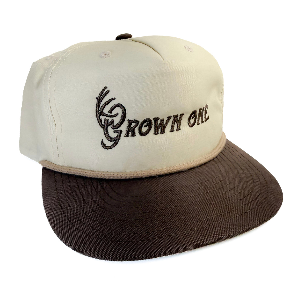Cream and Brown Grown One Rope Hat