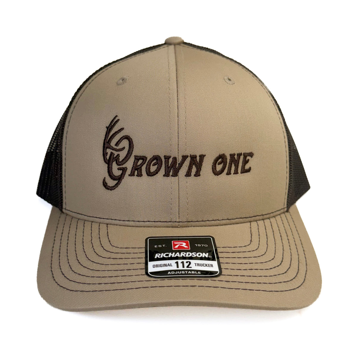Khaki and Coffee Grown One Trucker Hat