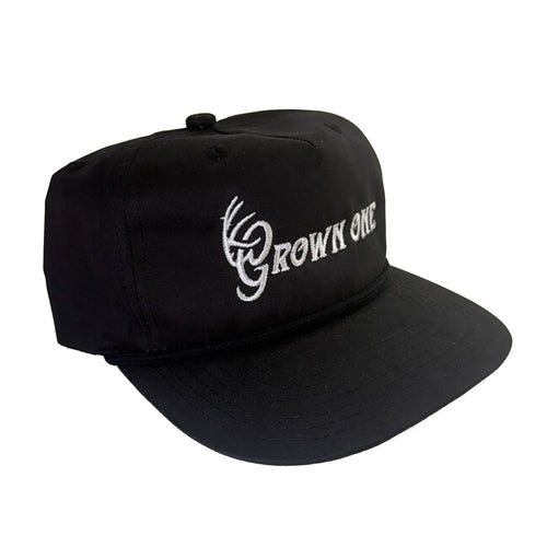 Black Grown One Rope Hat
